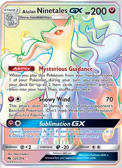 Alolan Ninetales GX, Lost Thunder, no. 225