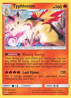Typhlosion, Lost Thunder, no. 42