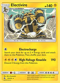 Electivire, Lost Thunder, no. 72