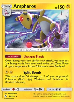 Ampharos, Lost Thunder, no. 78