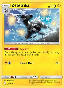 Zebstrika, Lost Thunder, no. 82
