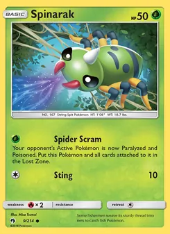 Spinarak, Lost Thunder, no. 9