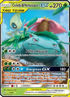Celebi & Venusaur GX, Team Up, no. 1