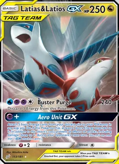 Latias & Latios GX, Team Up, no. 113