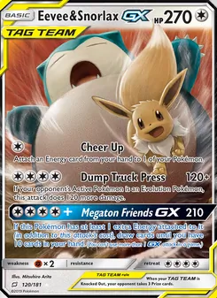 Eevee & Snorlax GX, Team Up, no. 120