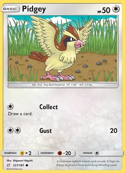 Pidgey, Team Up, no. 121