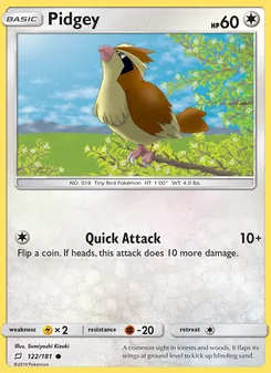 Pidgey, Team Up, no. 122