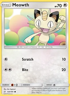 Meowth, Team Up, no. 125