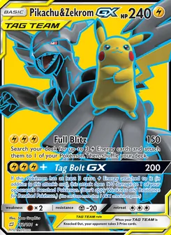 Pikachu & Zekrom GX, Team Up, no. 162