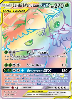 Celebi & Venusaur GX, Team Up, no. 182