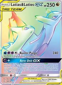 Latias & Latios GX, Team Up, no. 190