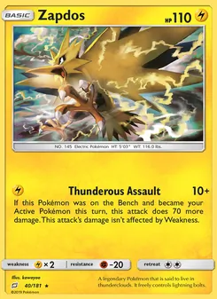 Zapdos, Team Up, no. 40