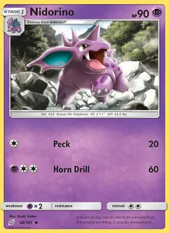 Nidorino, Team Up, no. 58