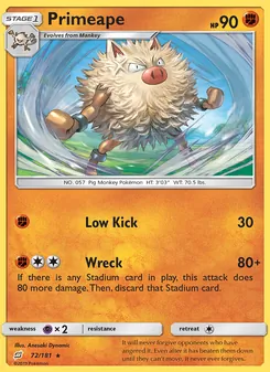 Primeape, Team Up, no. 72