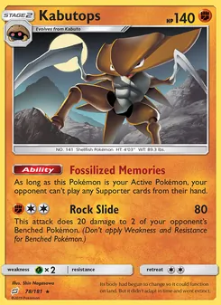Kabutops, Team Up, no. 78