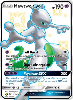 Mewtwo-GX, Destinées Occultes Coffre Étincelant, n° SV59