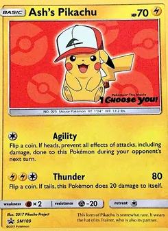 Pikachu de Sacha, Promo SM, n° SM109