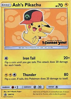 Pikachu de Sacha, Promo SM, n° SM110