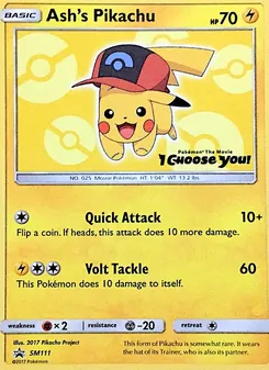 Pikachu de Sacha, Promo SM, n° SM111