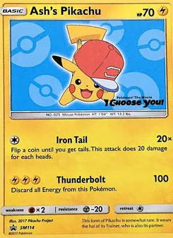Pikachu de Sacha, Promo SM, n° SM114