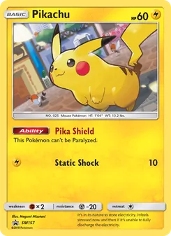 Pikachu, Promo SM, n° SM157