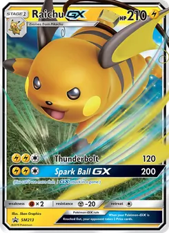 Raichu GX, Promo SM, n° SM213
