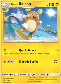 Raichu d’Alola, Promo SM, n° SM65