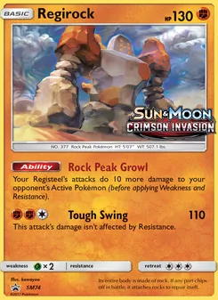 Regirock, Promo SM, n° SM74