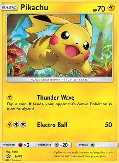 Pikachu, Promo SM, n° SM76