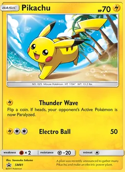 Pikachu, Promo SM, n° SM81