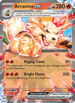 Arcanine ex, Scarlet & Violet, no. 032