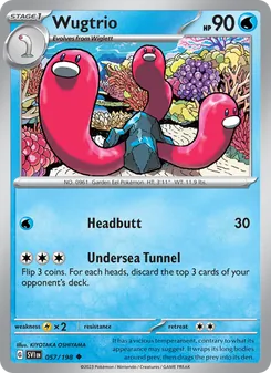 Wugtrio, Scarlet & Violet, no. 057