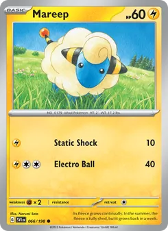 Mareep, Scarlet & Violet, no. 066