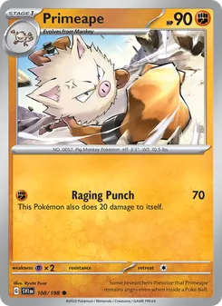 Primeape, Scarlet & Violet, no. 108