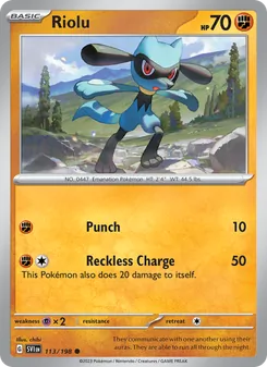 Riolu, Scarlet & Violet, no. 113