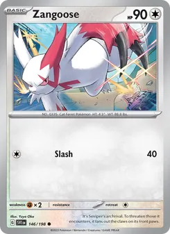 Zangoose, Scarlet & Violet, no. 146