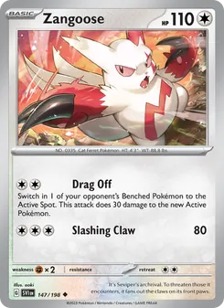 Zangoose, Scarlet & Violet, no. 147