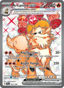 Arcanine ex, Scarlet & Violet, no. 224