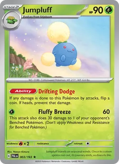 Jumpluff, Paldea Evolved, no. 003