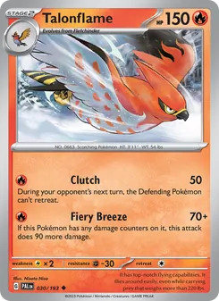 Talonflame, Paldea Evolved, no. 030