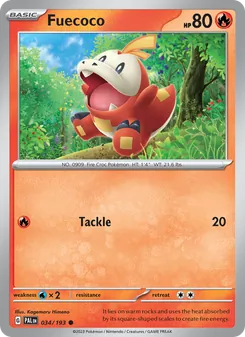 Fuecoco, Paldea Evolved, no. 034