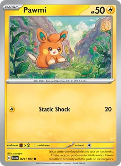 Pawmi, Paldea Evolved, no. 074
