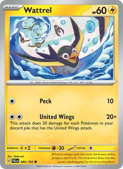 Wattrel, Paldea Evolved, no. 080