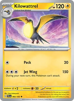 Kilowattrel, Paldea Evolved, no. 082