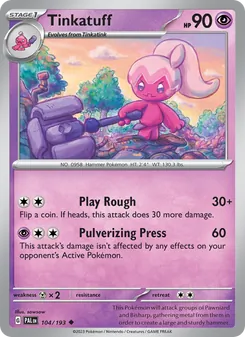 Tinkatuff, Paldea Evolved, no. 104