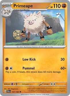 Primeape, Paldea Evolved, no. 107