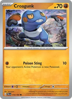 Croagunk, Paldea Evolved, no. 114