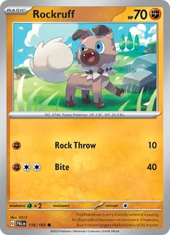 Rockruff, Paldea Evolved, no. 116