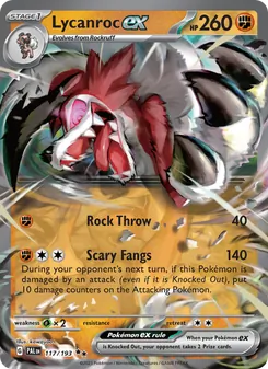 Lycanroc ex, Paldea Evolved, no. 117