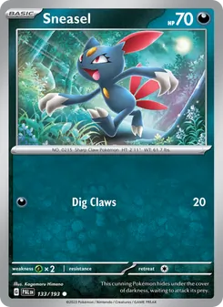 Sneasel, Paldea Evolved, no. 133